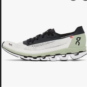 On Running Cloudrunning Women's Lace-Up Running Shoe in White & Light Green